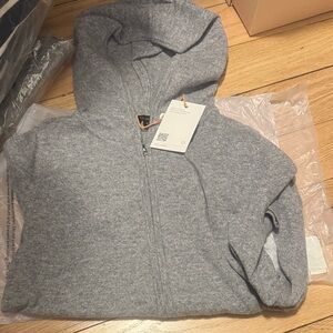 Cozy Gray Kids' Zip-Up Hoodie. Cashmere